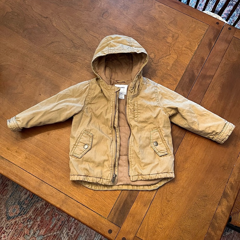 Old Navy Hooded Canvas Utility Jacket for Toddlers 2T